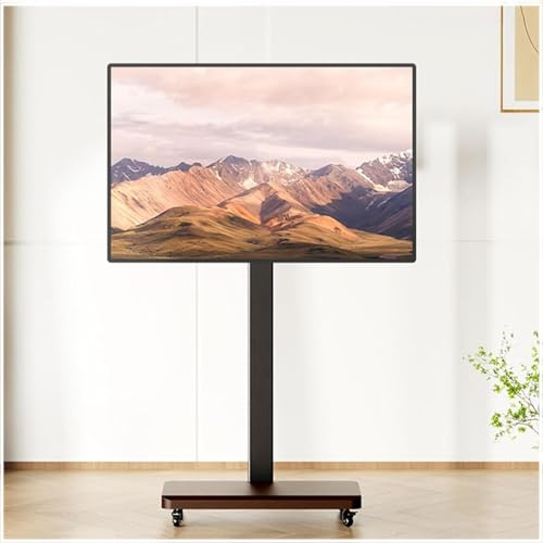 Support TV mobile sur roulettes, chariot roulant réglable en hauteur pour téléviseurs LED à écran plat de 32 à 65 pouces, fixation au plafond portable, supporte jusqu'à 100 kg, idéal pour le