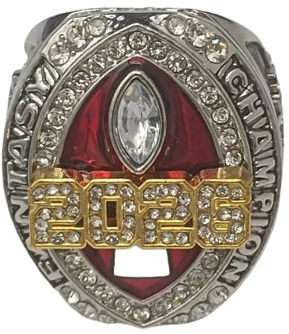 HYKJSHED Fantasy-Football-Ring 2026 – Sammlerstück for Vatertag – Meisterschaftsring-Vitrine