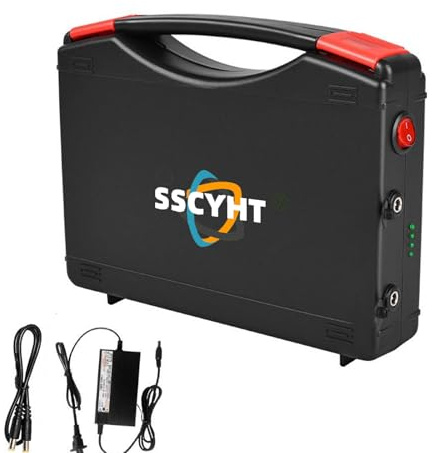 SSCYHT 12v28000mah, Tragbarer 12V Lithium-Ionen-Akku 16Ah 20Ah 24Ah 28Ah 31Ah 36Ah 42Ah für den Außenbereich für Überwachungssysteme Beleuchtung und als Notstromversorgung 12-Volt-Gleichstromgeräte