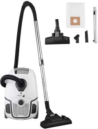 Fagor Ares Essencial Dupla Staubsauger mit Beutel, 4 l, 800 W, Saugleistung 17 kPa