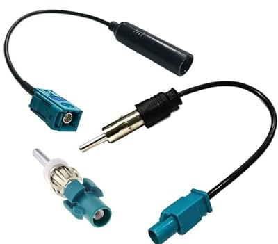 Antennenadapter Set für Autoradio, 3-teiliges Radio Antennenkabel mit Adapter auf Stecker und Antennenstecker, Universal für Fahrzeug Audio Stereo Head Unit CD Media Player Empfänger