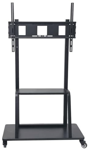 VIVOLINK - Mobile Monitor Stand - High load and simple design - Typical screen Size 42”-90” - VESA size from 200x200 to 800x600 - With two Shelves - Maximum Loading Capacity: 150kg