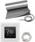 Elektrische Fußbodenheizung HoWaTech ALU für Laminat Parkett Vinyl Komplett Set TWIN Heizmatte 150 W/m² inkl. Thermostat WLAN WIFI Touch weiß, Heizfläche:8.00m²
