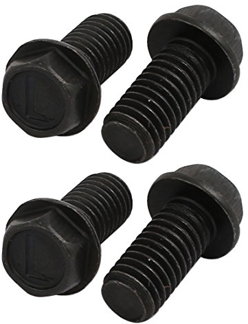sourcing map 4stk. M8x16mm 8.8 Klasse Sechseckkopf Flansch Linksgewindebolzen für Schneidemaschine de
