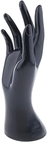 H HILABEE Weiblich Dekohand Schmuckhand Schmuckhalter Ringhalter Schaufensterpuppe Hand Modell - Schwarz