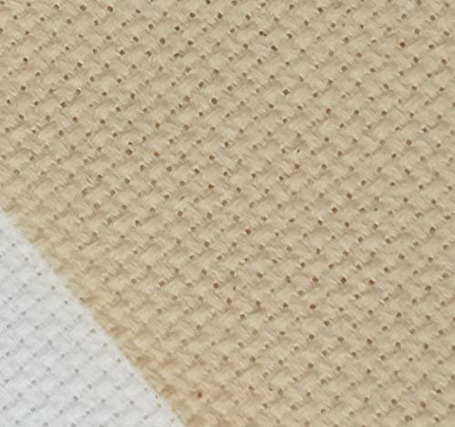 Kreuzstich-Stoff, 14 Karat, Baumwolle, Aida-Stoff, 30,5 x 149,9 cm, natur-leichter Strohhalm