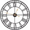 DESIGNO 60cm Black Metal Wall Clock Non-ticking for Home or office Roman Numerals large designer product 24