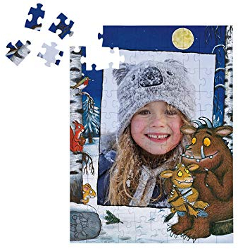 Fotopuzzle Grüffelo-Puzzle 100 Teile Grüffelokind mit eigenen Fotos: Personalisiertes Puzzle für Kinder, inkl. Grüffelo-Schachtel (Hochformat)