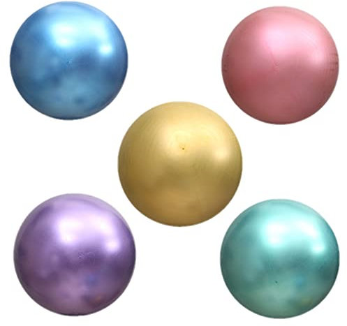 CHSYOO 5 x Durchmesser 90cm Riese Metallisch ballons, Latex riesige Luftballon rund Dekoration für Hochzeit Geburtstag Babyparty Kinder Party, Lila Blau Grün Golden Roségold