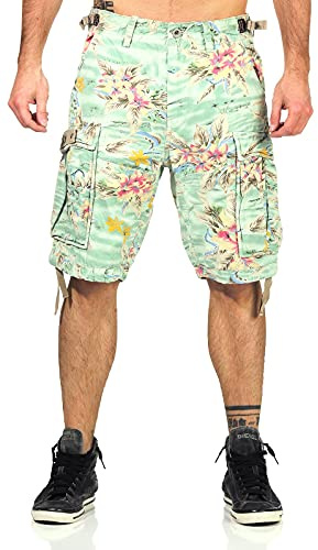 Jet Lag Herren Cargo Shorts 17-131 Hawai Flower W42