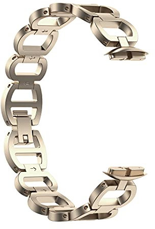 RuenTech Metallarmband geeignet für Fit bit Luxe Smartwatch Zubehör, Edelstahlarmband Armband Bracelet kompatibel mit fit bit Luxe (Champagner)