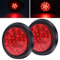 YnGia Rotes Anhänger-Rücklicht, 10,2 cm, rundes Bremslicht, 16 LEDs, für LKW, Anhänger, Stopplicht, Blinklicht, LED-Licht mit bündiger Tülle, 10–30 V für LKW, Anhänger, LKW, 2 Stück