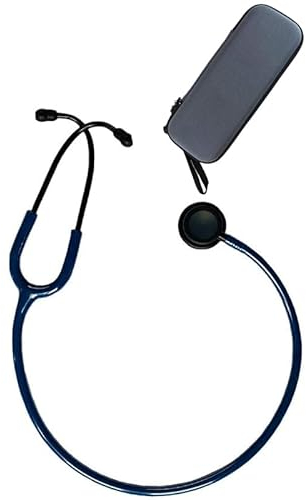 Hospitrix Stethoskop Professional Line Stealth Edition mit GRAVUR + Kostenlose Premium Tasche! (Stealth Edition/Midnight Blue)