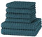 Merana OSLO Handtuch Set | schnelltrocknend, weich & fusselfrei | Frottier Luxus Qualität | 100% Baumwolle Frotte | OEKO-TEX | 590 GSM | Geschenkset Petrol Grün (6er Sparset | 4 Handtuch, 2 Duschtuch)