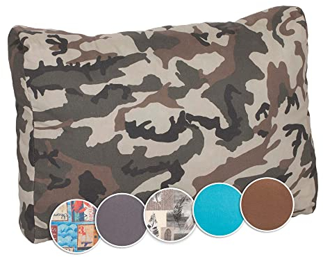 Beo Palettenkissen Rückenkissen 60x40 cm | Made in EU nach Öko-Tex Standard | Euro-Paletten Polster passgenau für Palettensofa | Palettenkissen UV-beständig | Deko-Kissen in Camouflage Braun-Grün