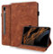 Vkooer Coque pour Samsung Galaxy Tab S8 Ultra 14,6 Pouces 2022 Étui Cuir PU Housse de Protection Flip Portefeuille Cover Multi-Angles avec Support pour Galaxy Tab S8 Ultra Tablette, Brun