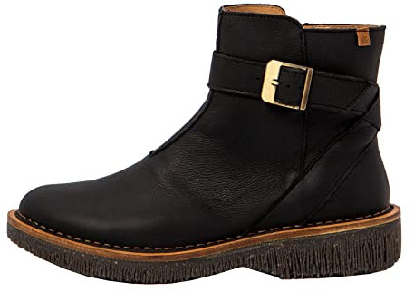 El Naturalista Damen Biker Boots Volcano, Frauen Stiefeletten,Wechselfußbett,Warmfutter,uebergangsschuhe,uebergangsstiefel,Black,38 EU / 5 UK
