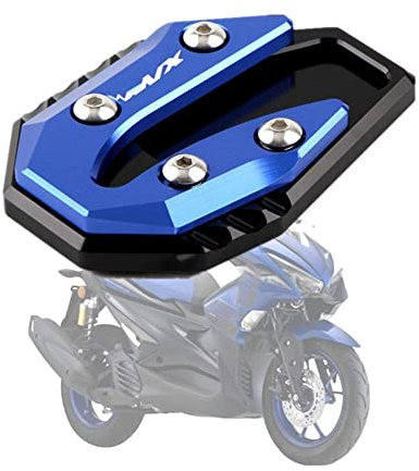 HAVHAV Motorrad Kickstand Ständerpolster Für AEROX NVX155 155 2015-2018 Motorrad Ständer Fuß Seitenständer Verlängerung Pad Stützplatte Vergrößern Zubehör (Color : Aerox Black)