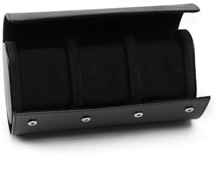 HNCY Porta Orologi Uomo Da Viaggio In Pelle Pu, Scatola Per Orologio Con Cuscino Rimovibile, Portatile Custodia Per Orologio Da Viaggio Per Natale, Anniversario, Compleanno