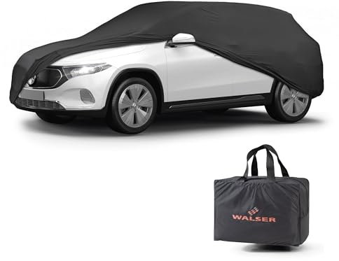 WALSER bâche d'intérieur pour voiture Indoor Stretch, Bâche complet pour l'intérieur, étanche à la poussière pour SUV/VAN Taille 8 noir