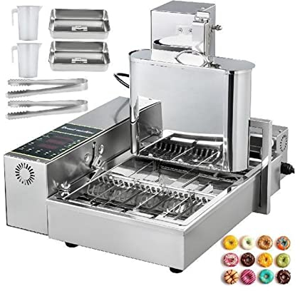 4Rows Électrique Donut Gaufrier Entièrement Automatique Crêpe Sandwich Friteuse Machine Cuisine Cuisine Appareil Commercial