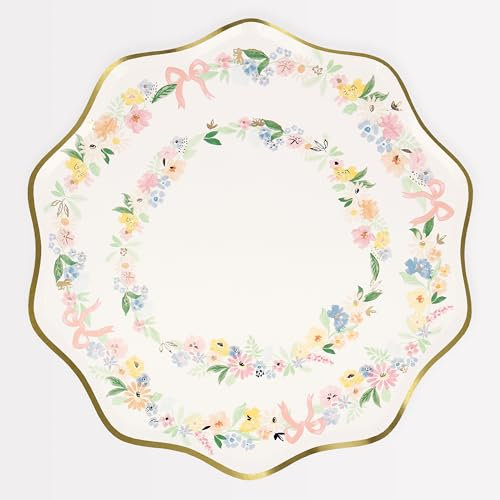 Meri Meri Elegante Essteller mit Blumenmuster, 8 Stück