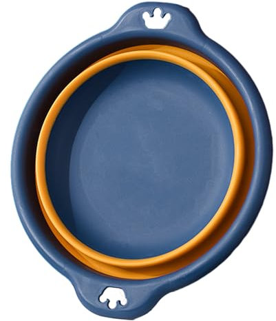 Klappwaschbecken Multifunktionales Rundwaschbecken Zusammenklappbare Runde Spülschüssel Beckenwaschkorb Klappbare Silikonbeckenschüssel Faltbare Geschirrwanne Für Outdoor-Reisen Camping Wandern