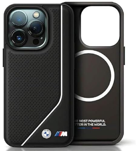 CG Mobile BMW BMHMP15S23PUCPK Hülle für iPhone 15/14 / 13 6.1 Schwarz hardcase Perforated Twisted Line