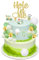 Cheereveal Hole in One Birthday Cake Decorations - Glitter Golf Theme Cake Cupcake Figures Toppers Ball Dessert Picks for 1 Year Old, Sports Theme 1st Birthday Baby Shower Party Photo Props