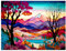 ParNarZar Diamond Painting Set für Erwachsene Glasgemalte Landschaft 35x45cm Klein Eckige Steine vollbild set für Küche, Speisesaal, Wohnstub, Schlafzimmer, Eingangshalle, Treppe