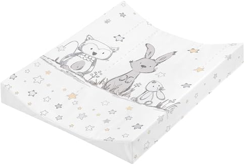 Julius Zöllner® 2-Keil Wickelauflage 50x65 cm - weiche Wickelunterlage - Baby Wickeltischauflage - Folie, wasserdicht & abwischbar - Made in Germany - OEKO-TEX Standard 100 - Sternenfreunde