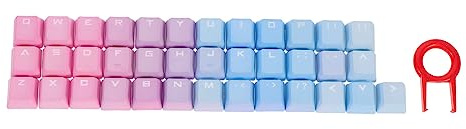 CAXUSD 1ensemble Kit De Keycaps pour Clavier Mécanique De Couleur Bleue Facile à Installer Design Unisexe Parfait pour Personnalisation
