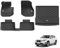 3W für BMW iX1 U11 BEV 2022-2026 und für X1 xDrive25e Benzin-Hybrid Fußmatten und Kofferraumwanne, Thorex™ Allwetter Maßgeschneiderte Fussmatte und Kofferraummatte BMW iX1 U11 Autofußmatten Zubehör