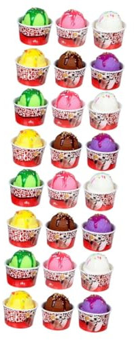 PRETYZOOM STK Eismodell Nachahmung von Essen, Dessert künstliche Eisportionierer Eiskugeln-Vitrine-Requisite simulierte Eiskugeln Eiscreme-Modell Requisiten für Eiscreme-Displays PVC