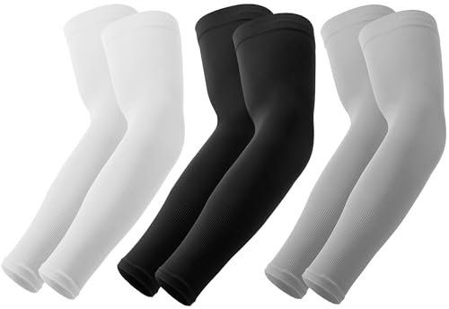 Supmovo Manicotti Braccia Anti UV Manicotto Braccio, Manicotti Pallavolo Ideali per Ciclismo Calcio Padel Beach Volley, Compressione Maniche per Braccia Copri Tatuaggi per Uomo
