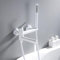 Robinet De Baignoire Robinet Douche Mural Laiton Monocommande Mitigeur De Baignoire Avec Douchette Et Flexible De Douche (150cm), Robinet De Salle De Bain, Blanc