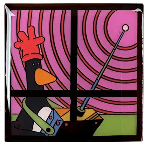 Pawprint Family | Feathers McGraw Window Enamel Pin Badge | Wallace and Gromit Official Merchandise