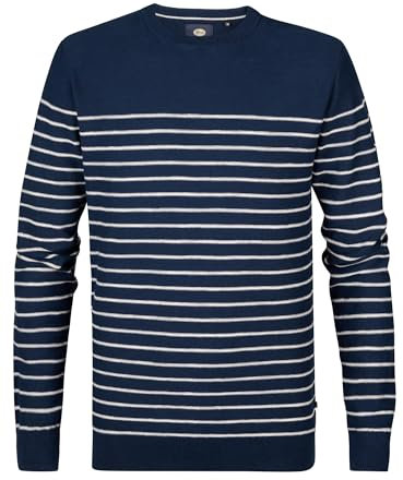 Petrol Industries, Men Knitwear Round Neck Basic, M-1050-KWR201, Navy Blue, XXXL