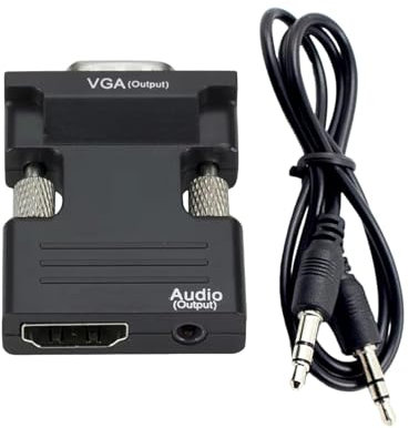 Opilroyn Adaptador VGA Macho Hembra,Adaptador macho VGA Hembra,Convertidor VGA macho Adaptador USB hembra - Convertidor de pantalla, Adaptador USB VGA para HDTV, amplificadores