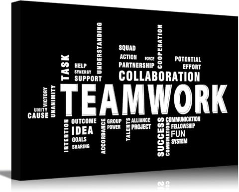 Inspirierende Teamwork-Leinwandkunst, Heimbüro, Wanddekoration, Bilder, minimalistische Teamarbeit, inspirierende Zitate, Posterdruck für Wohnzimmer, Schlafzimmer, Büro, Männerhöhle, Dekoration,