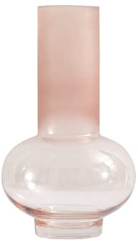 FAJNUZI2024 Vase Fleur Vase en Verre Rose Simple et Moderne, décoration Florale givrée, décoration Douce for Salle d'échantillon, décoration Florale de Table de Salon Vase Decoratif(Grand)