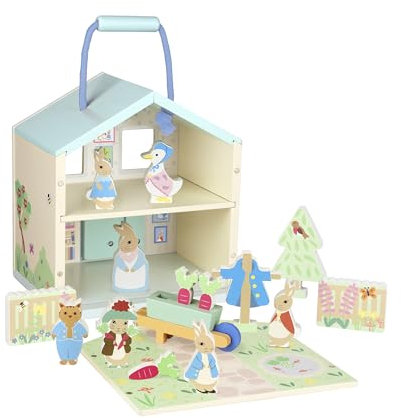 Peter Rabbit Play Set with Handle, Portable Storage Case, Kids Adventure Toys