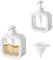 yolzhxe 2 Piezas Dispensador Jabon, 500 ml Transparente Dosificador Jabon Baño con Embudo, Recargables Plastico Botellas de Bomba, para Cocina y Ducha, Gel champu Ducha