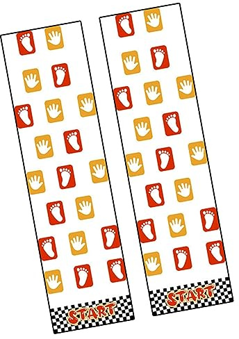 HOMOCONO Bunte Fußabdruck Aufkleber 6 Bögen PVC für Kinderzimmer | Hand und Fußabdruck, Dekorativ und Praktisch, für Boden und Schlafzimmer, Fördert Farbunterscheidung