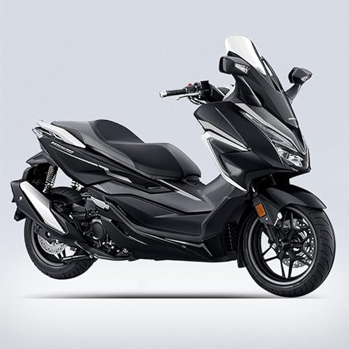Für Honda Forza 350 | Linienmuster-Druckschutz-Aufkleber-Kits, Verkleidung & Lackteile, UV-beständig, präzisionsgeschnitten (schwarzes Auto-Silber)