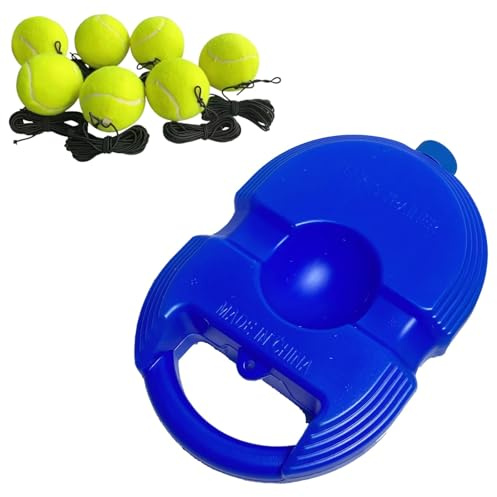 Solo Tennis Trainer Set mit 8 Teilen, inklusive 7 gelben Bällen und Saiten, hoch für effektives Indoor/Outdoor Üben