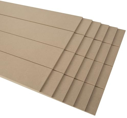 CHZIMADE 6PCS 3D Wall Panels 6mm Decorative Interior MDF Wall Panelling Kit Home Decor 120x40x0.6cm