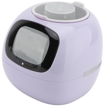 Asixxsix Smart Planter, AI Plant Pot with 7 Sensors and 49 Expressions for Indoor Plants, Smart Flower Pot with App Control, Clock and Photo Album, Smart Plant Pot for Plant Lovers (Purple)