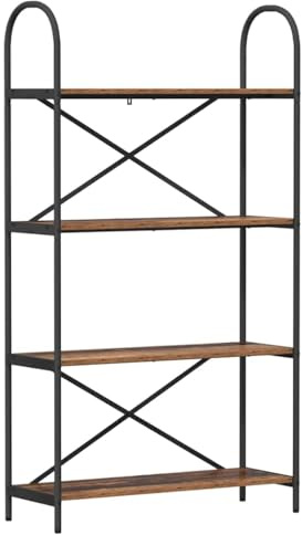 vidaXL Freestanding Rectangular Bookcase - Modern Living Room Furniture