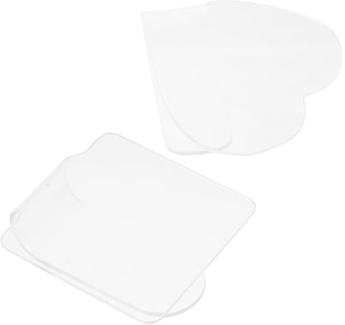 Gatuida Lot de 2 Palettes de Manucure en Acrylique Transparent, Palettes Cosmétiques Portables pour Mélanger Vernis à Ongles et Maquillage des Yeux, Format Carré et Cœur, Usage